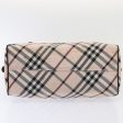 BURBERRY Nova Check Blue Label Hand Bag Nylon Pink SilverNew bs17669 For Discount