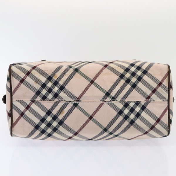 BURBERRY Nova Check Blue Label Hand Bag Nylon Pink SilverNew bs17669 For Discount