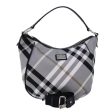 BURBERRY Nova Check Blue Label Hand Bag Canvas 2way Black WhiteNew yk13730 on Sale