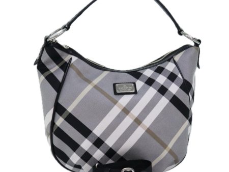 BURBERRY Nova Check Blue Label Hand Bag Canvas 2way Black WhiteNew yk13730 on Sale