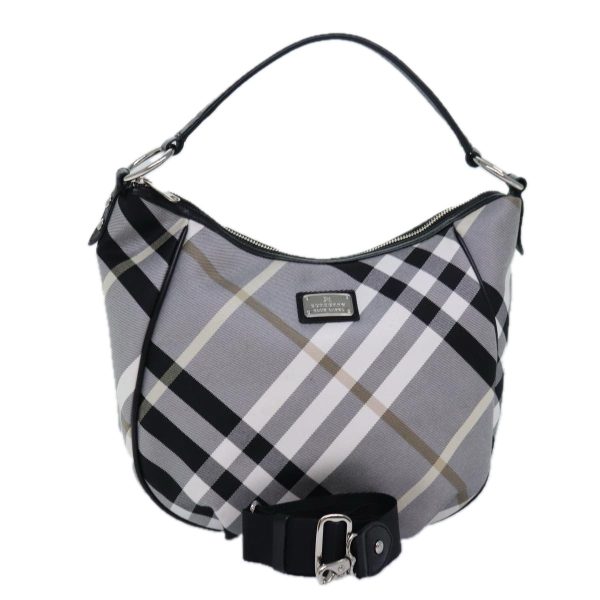 BURBERRY Nova Check Blue Label Hand Bag Canvas 2way Black WhiteNew yk13730 on Sale