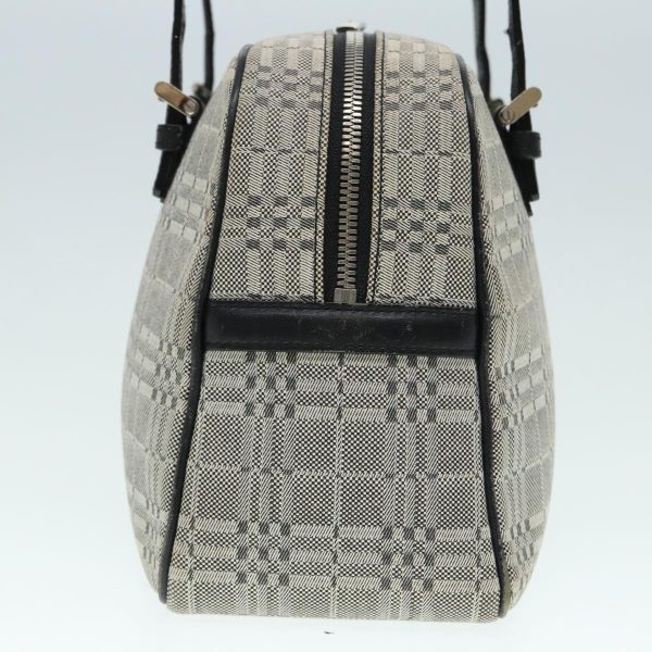 BURBERRY Nova Check Hand Bag Canvas Gray SilverNew 93291 Hot on Sale