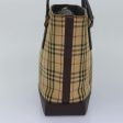 BURBERRY Nova Check Hand Bag Canvas BeigeNew 83214 For Cheap