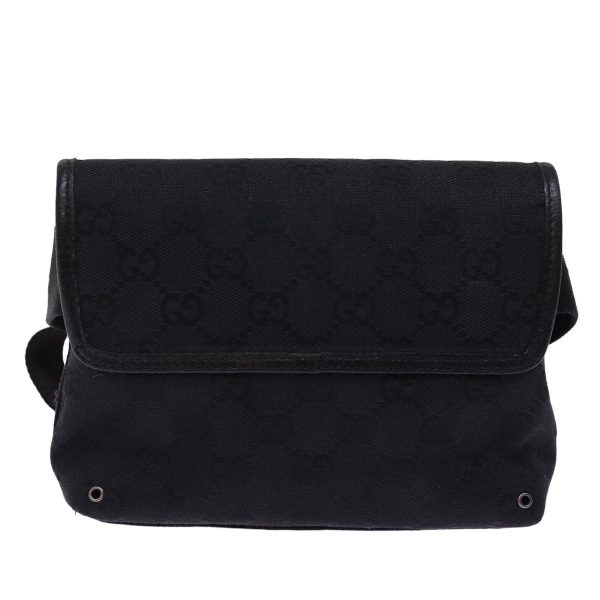 GUCCI GG Canvas Waist bag Black 92543 am6310 For Sale