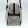 BURBERRY Nova Check Hand Bag Canvas Gray SilverNew 93291 Hot on Sale