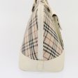 BURBERRY Nova Check Hand Bag Canvas Beige WhiteNew 88414 Online now