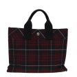 BURBERRY Nova Check Blue Label Hand Bag Nylon RedNew hs1682 For Sale