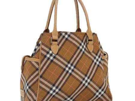 BURBERRY Nova Check Blue Label Hand Bag Nylon BrownNew mr483 Online