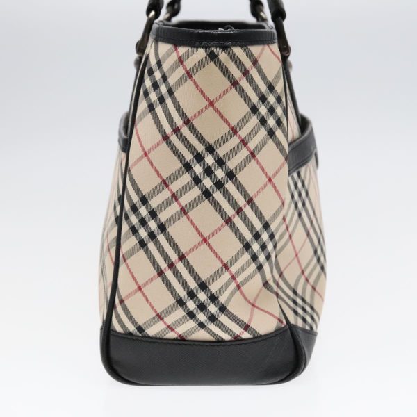 BURBERRY Nova Check Hand Bag Canvas Beige BlackNew 90729 For Discount