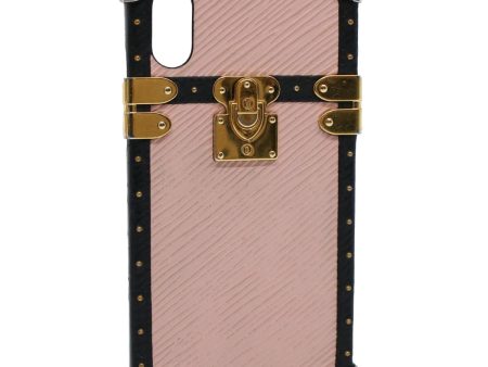 LOUIS VUITTON Epi iPhone X Xs Eye Trunk Pink Black M67894  59485 For Sale