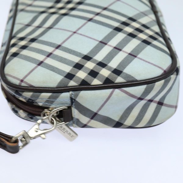 BURBERRY Nova Check Blue Label Hand Bag Nylon Light BlueNew bs15360 Online Sale