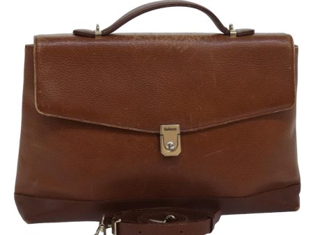 BURBERRY Hand Bag Leather 2way BrownNew ti1821 For Cheap