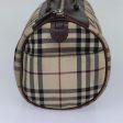 BURBERRY Nova Check Hand Bag Canvas Beige SilverNew bs17030 Fashion