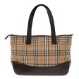 BURBERRY Nova Check Hand Bag Canvas BeigeNew ep4706 For Sale