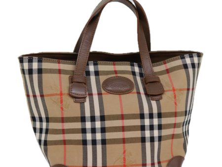 BURBERRY Nova Check Hand Bag Canvas BeigeNew 83402 Hot on Sale