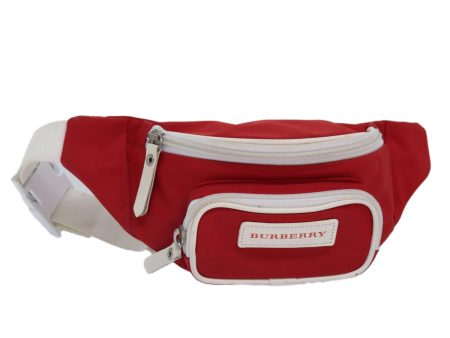 BURBERRY Waist bag Nylon Red SilverNew ti2041 Online Sale