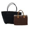 BURBERRY Nova Check Blue Label Bag Nylon Canvas 2Set Black BrownNew ti1831 For Cheap