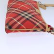 BURBERRY Nova Check Blue Label Hand Bag Canvas RedNew 83191 Supply