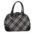 BURBERRY Nova Check Blue Label Hand Bag Nylon BlackNew 77009 For Sale