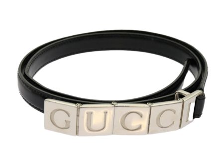 GUCCI Belt Leather 31.5   Black 75 30 037 1192 0947 ti1606 Online