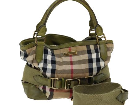 BURBERRY Nova Check Hand Bag Canvas 2way BeigeNew yk13354 For Cheap