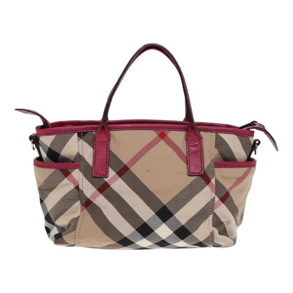 BURBERRY Nova Check Hand Bag Canvas 2way Beige GoldNew 88617 Discount