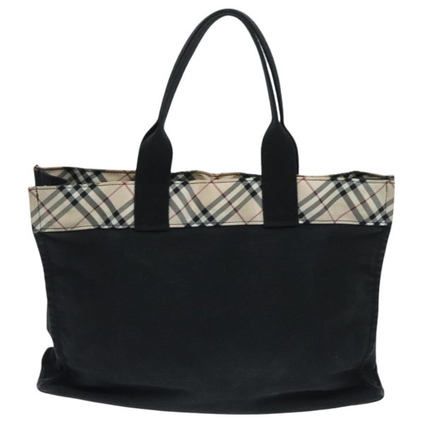 BURBERRY Nova Check Blue Label Hand Bag Canvas Black Beige SilverNew hs1690 Online Hot Sale