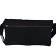 GUCCI GG Canvas Waist bag Black 28566 bs15213 For Sale