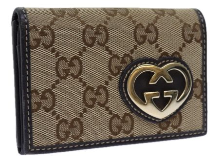 GUCCI GG Canvas Card Case Beige 245730 yk11851 Online Sale