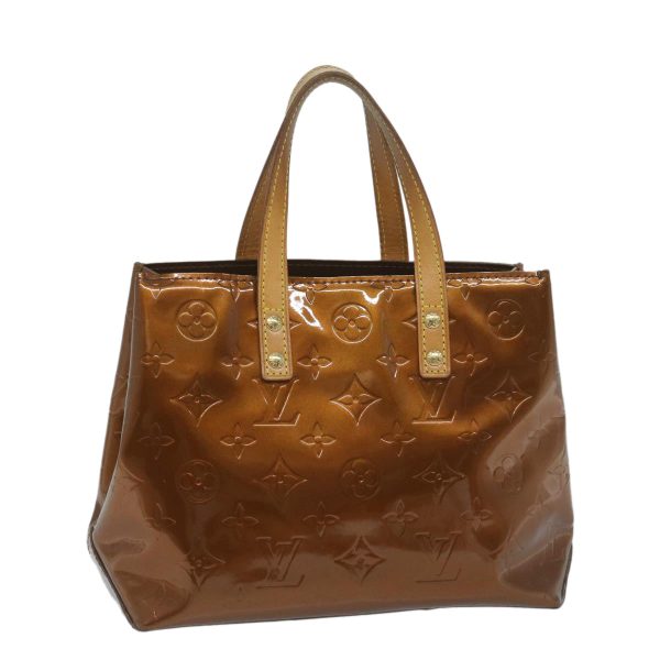 LOUIS VUITTON Monogram Vernis Reade PM Hand Bag Bronze M91146  tb939 For Sale