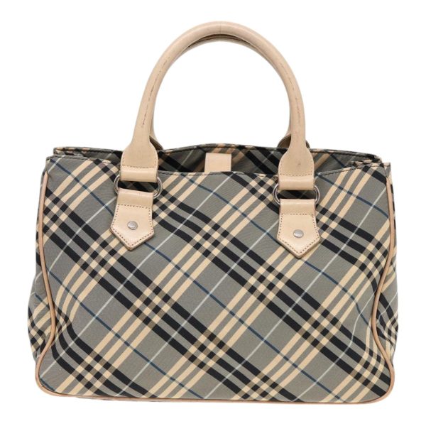 BURBERRY Nova Check Blue Label Hand Bag Nylon Gray BeigeNew ti1997 Sale