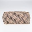 BURBERRY Nova Check Blue Label Hand Bag Nylon Beige Pink SilverNew bs17115 Supply