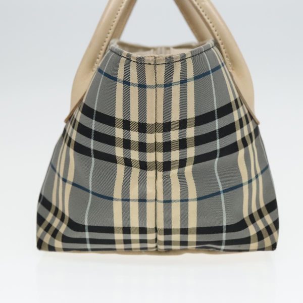 BURBERRY Nova Check Black label Hand Bag Nylon BlueNew mr478 Fashion