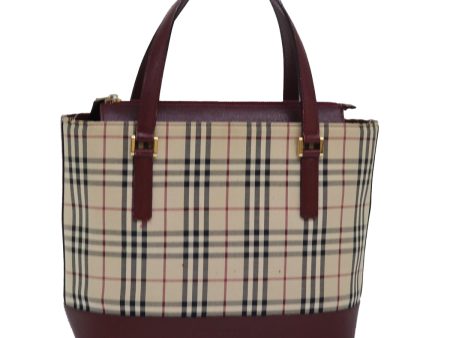 BURBERRY Nova Check Hand Bag Canvas BeigeNew 81669 on Sale