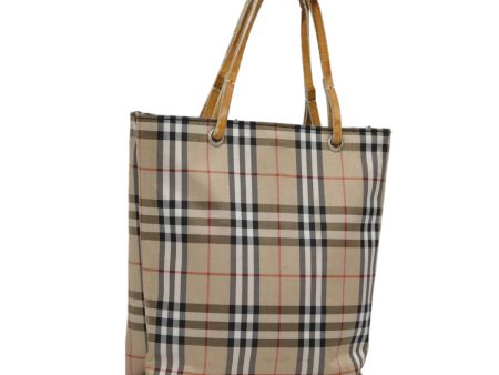 BURBERRY Nova Check Hand Bag Canvas BeigeNew ti2118 Online Sale