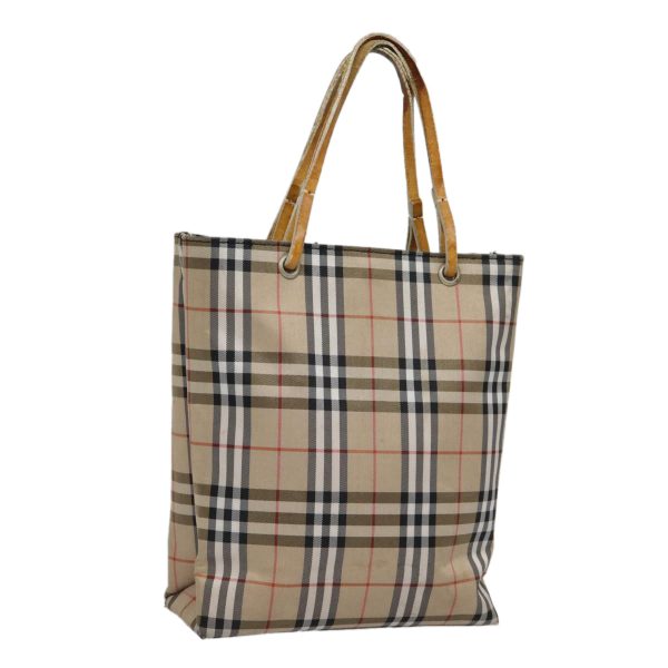 BURBERRY Nova Check Hand Bag Canvas BeigeNew ti2118 Online Sale