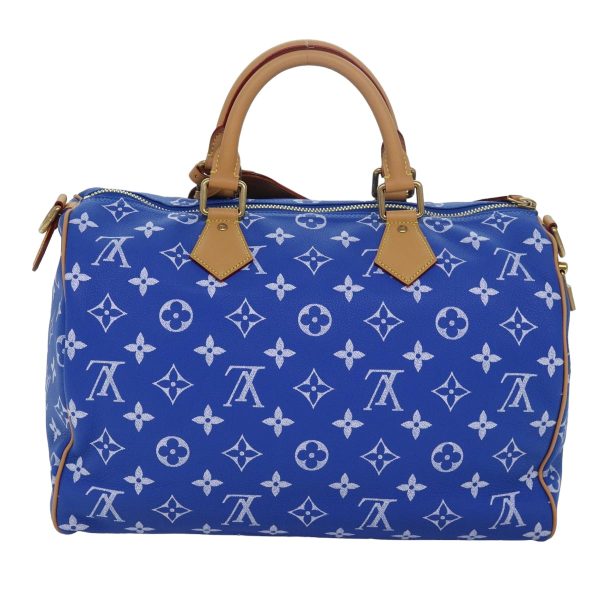 LOUIS VUITTON Monogram Speedy P9 Bandouliere 40 Hand Bag Blue M24418 Auth 76198S Hot on Sale