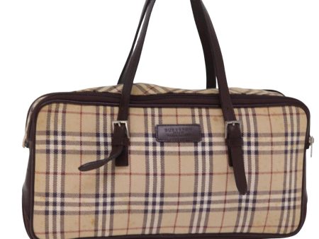 BURBERRY Nova Check Blue Label Hand Bag Canvas Beige BrownNew ti1764 Online Hot Sale