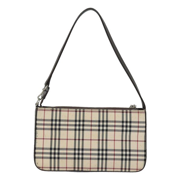 BURBERRY Nova Check Hand Bag Canvas BeigeNew 81919 For Sale