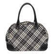 BURBERRY Nova Check Blue Label Hand Bag Nylon Black SilverNew yk14350 Fashion