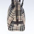 BURBERRY Nova Check Hand Bag Canvas Beige SilverNew 94411 Online Hot Sale