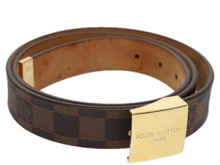 LOUIS VUITTON Damier Ebene Ceinture Care Belt Gold M6944  ar10684 Sale