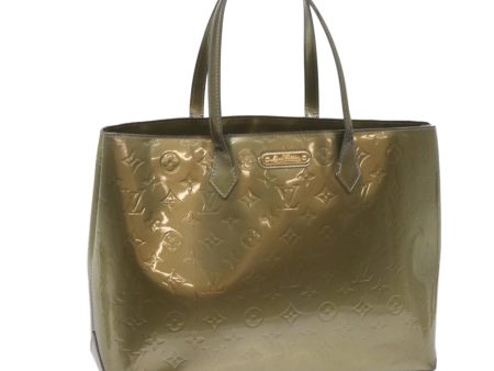 LOUIS VUITTON Vernis Wilshire MM Hand Bag Gris Art Deco M91648  bs10298 Online now