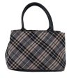 BURBERRY Nova Check Blue Label Hand Bag Nylon Gray BlackNew 81668 Supply