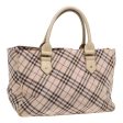 BURBERRY Nova Check Blue Label Hand Bag Nylon Beige Pink SilverNew bs17115 Supply