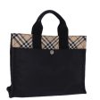 BURBERRY Nova Check Blue Label Hand Bag Nylon Beige BlackNew mr258 Sale