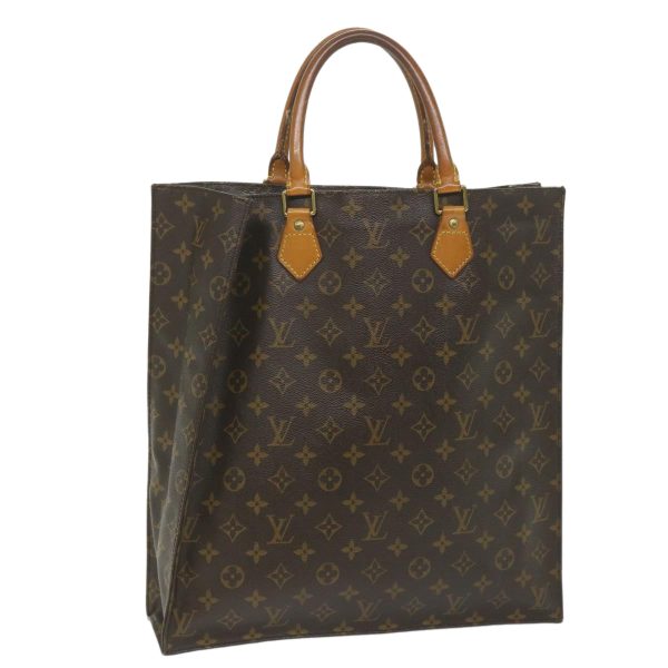 LOUIS VUITTON Monogram Sac Plat Hand Bag M51140  56866 Online now