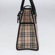 BURBERRY Nova Check Hand Bag Canvas Beige BlackNew am6710 Hot on Sale