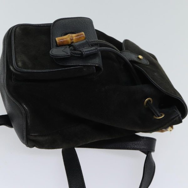 GUCCI Bamboo Backpack Suede Black 003 1956 0030 ep3893 Online