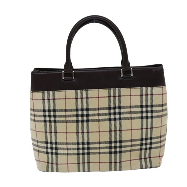 BURBERRY Nova Check Hand Bag Canvas BeigeNew 81654 For Sale